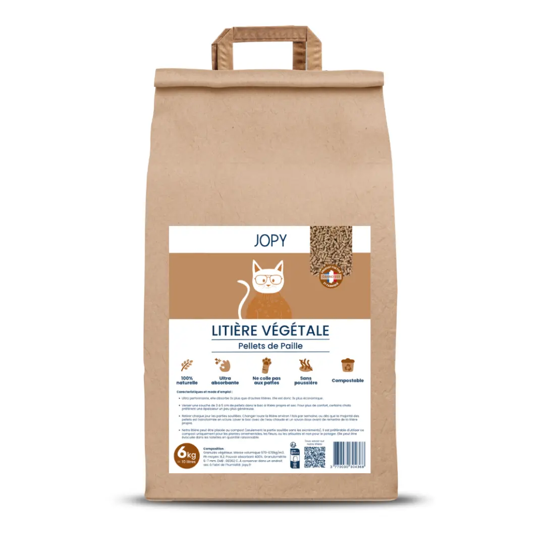 Litière Végétale – Pellets – Chat Jopy