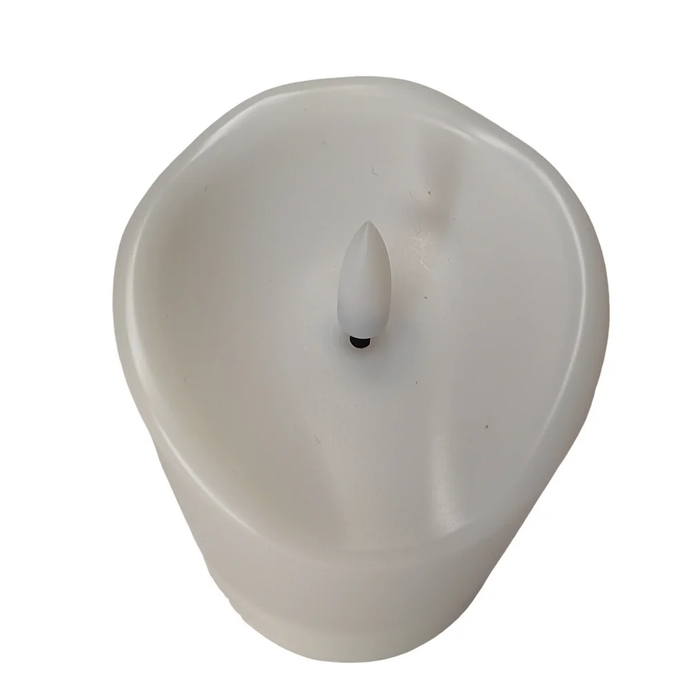 BOUGIE LED CYLINDRIQUE BLANCHE 7.5 X 10 X 7.5 CM – Image 4